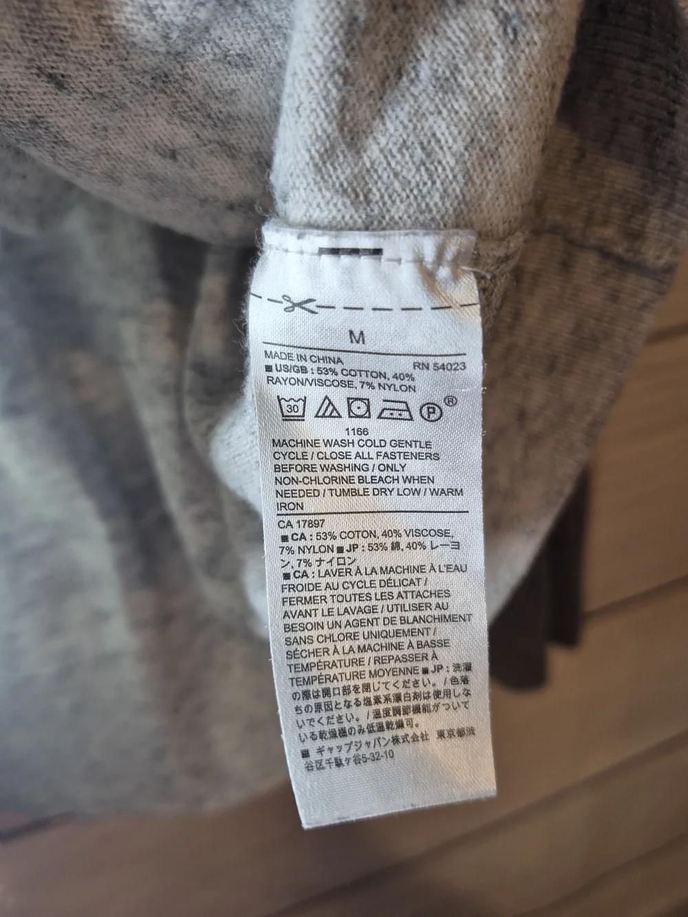Banana Republic Two-Tone Gray Crewneck Henley Sweater M